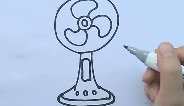 电风扇儿童画怎么画电风扇简笔画顺序