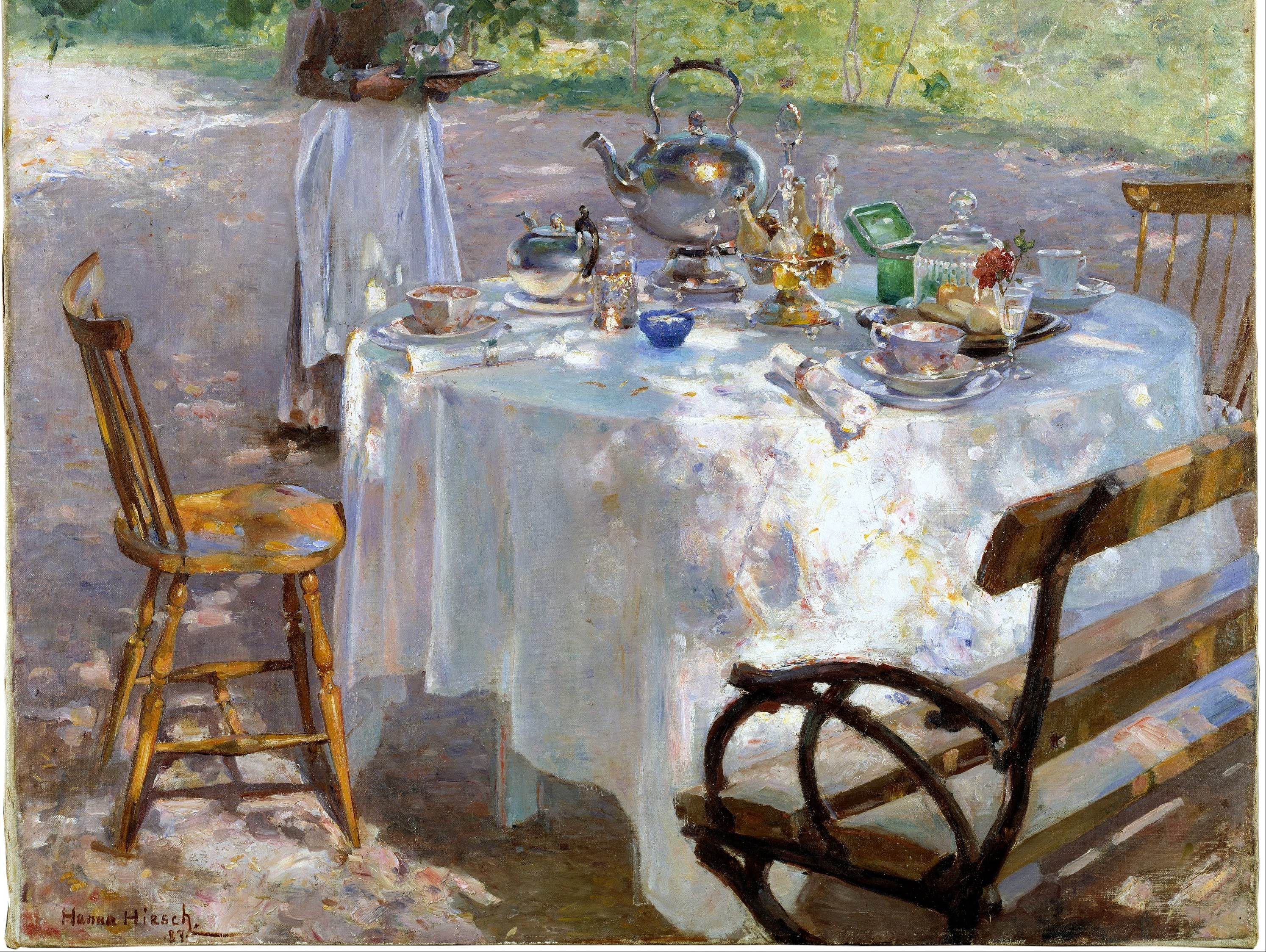 早餐时间瑞典语frukostdagshannahirschpauli油画作品欣赏