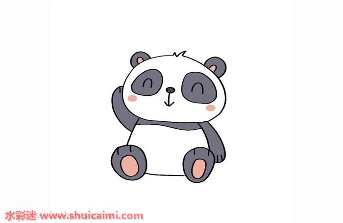 可爱熊猫怎么画可爱熊猫简笔画步骤图
