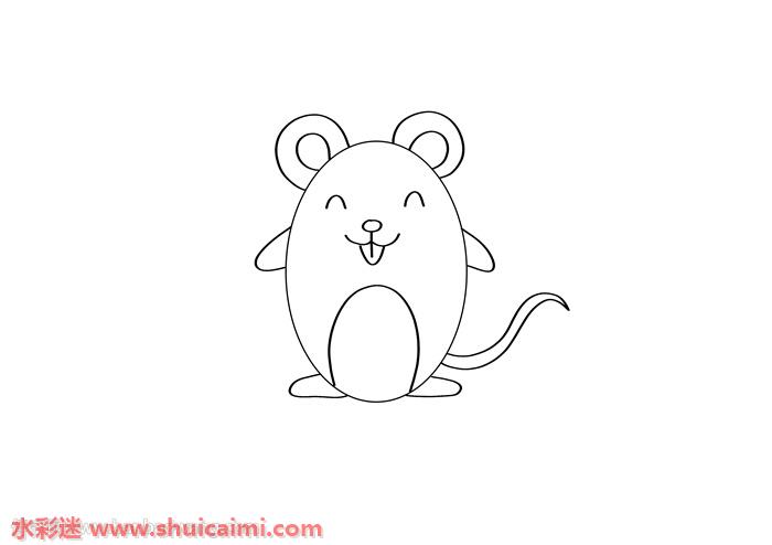 用数字画老鼠怎么画老鼠简笔画简单彩色