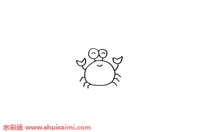 用数字8画螃蟹怎么画螃蟹简笔画简单彩色