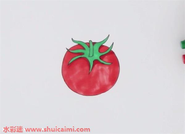 西红柿怎么画西红柿简笔画步骤