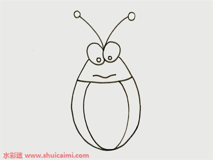蟑螂简笔画的画法步骤图解