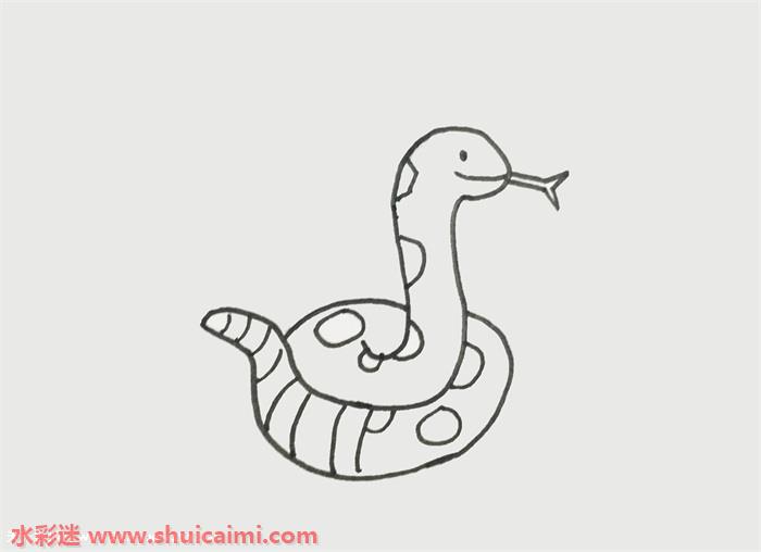 毒蛇怎么画毒蛇简笔画简单易画彩色