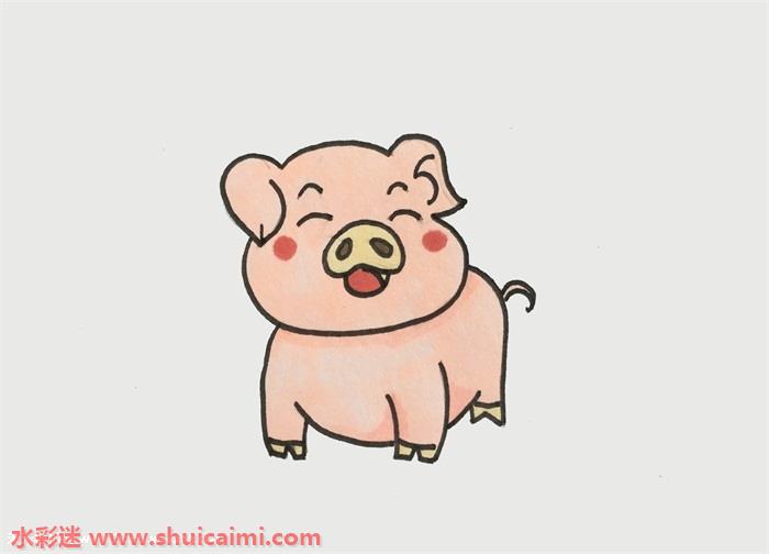 猪怎么画 猪简笔画简单又漂亮彩色