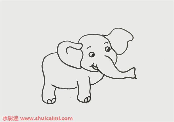 大象怎么画大象简笔画漂亮彩色