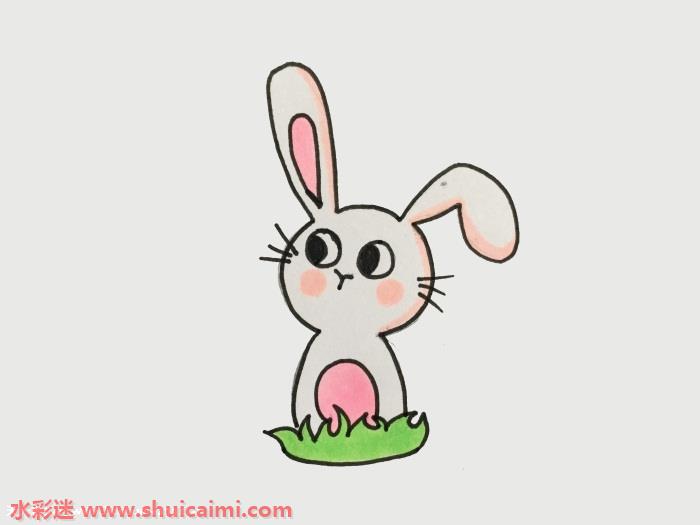 小白兔好看怎么画小白兔简笔画简单易画彩色
