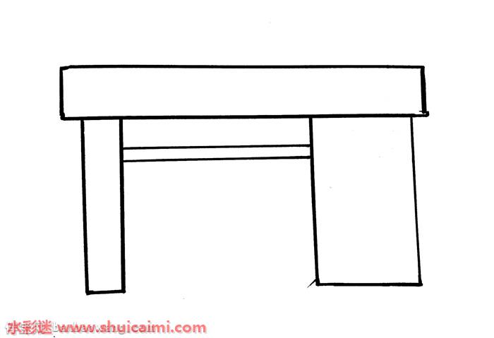 桌子怎么画 桌子简笔画步骤图