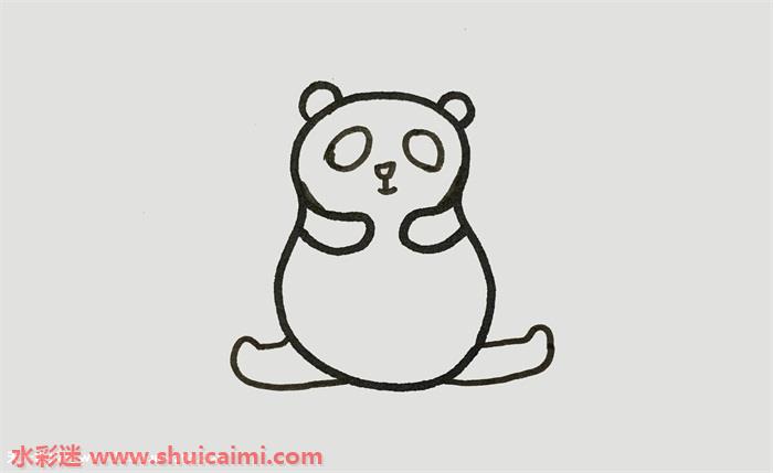 可爱熊猫简笔画怎么画画法