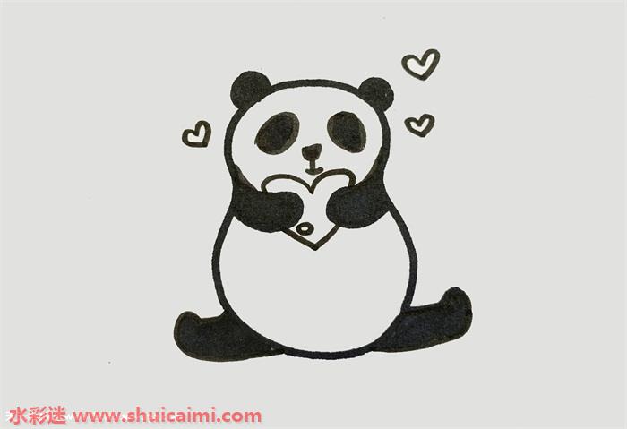可爱熊猫简笔画怎么画画法