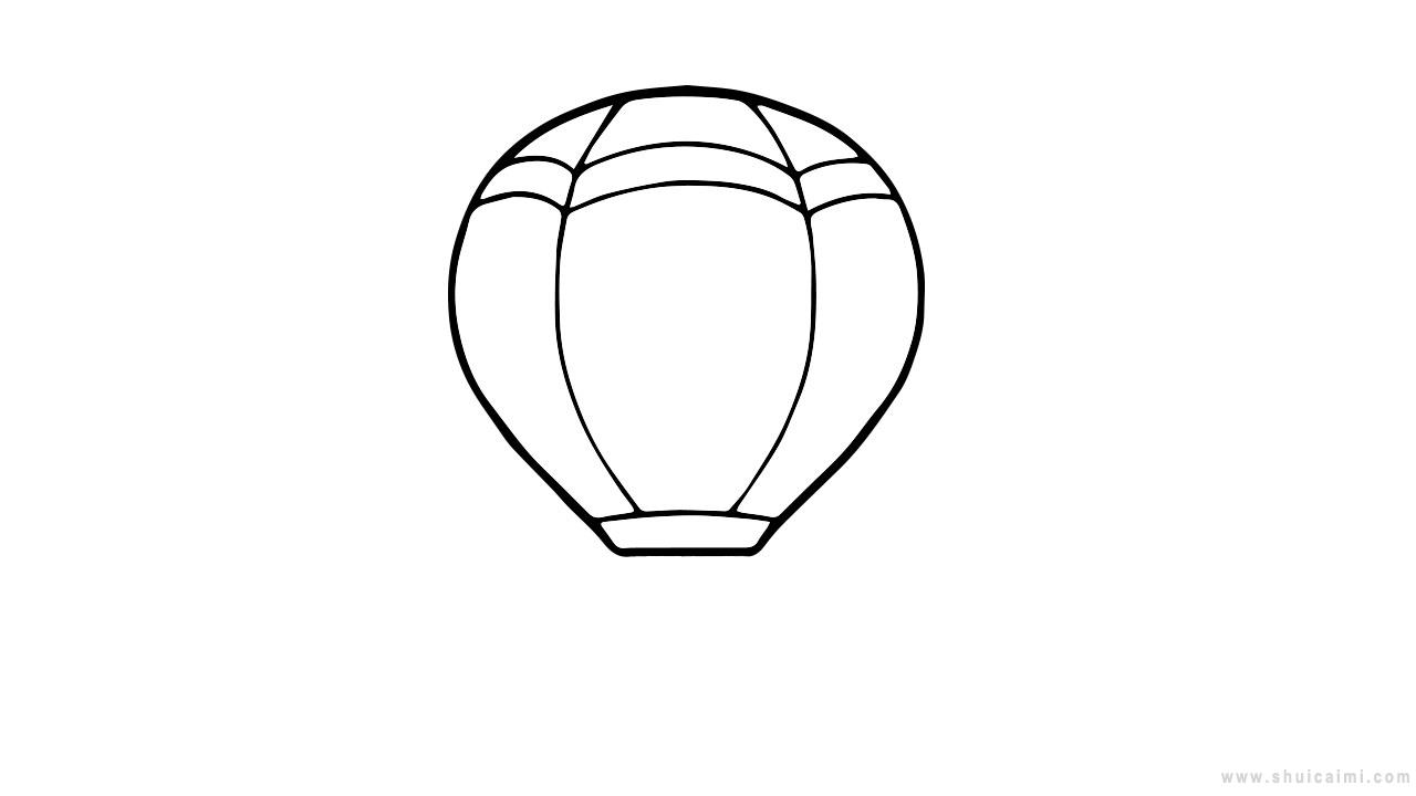 跟着步骤来学一学热气球简笔画怎么画