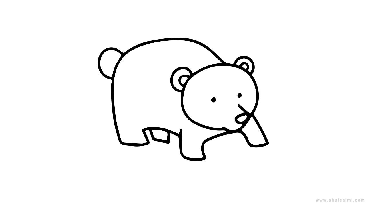 棕熊简笔画怎么画?棕熊简笔画详细步骤教程