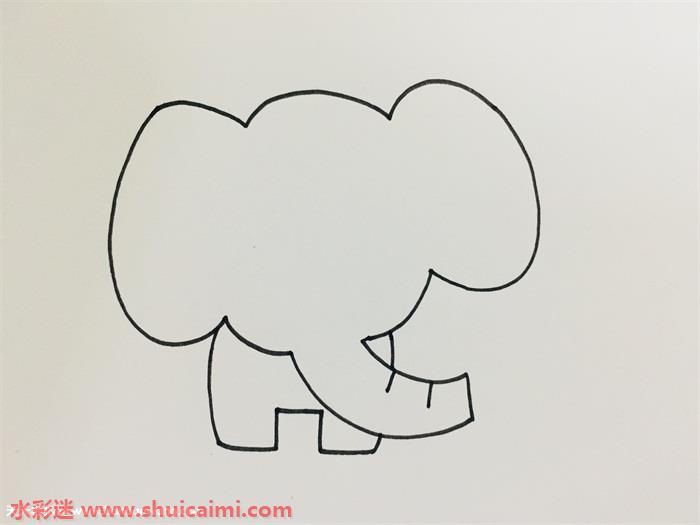 大象怎么画大象简笔画简单好看带颜色