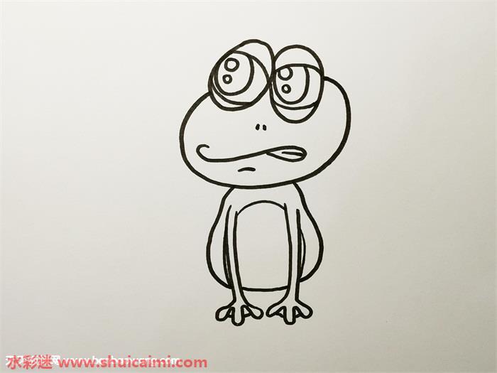 青蛙怎么画青蛙简笔画简单好看带颜色