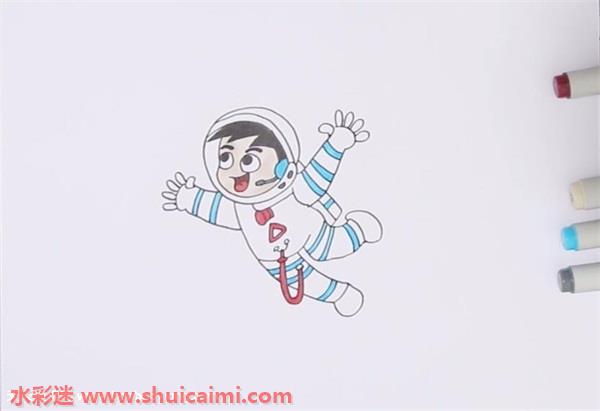宇航员怎么画宇航员简笔画简单好看带颜色