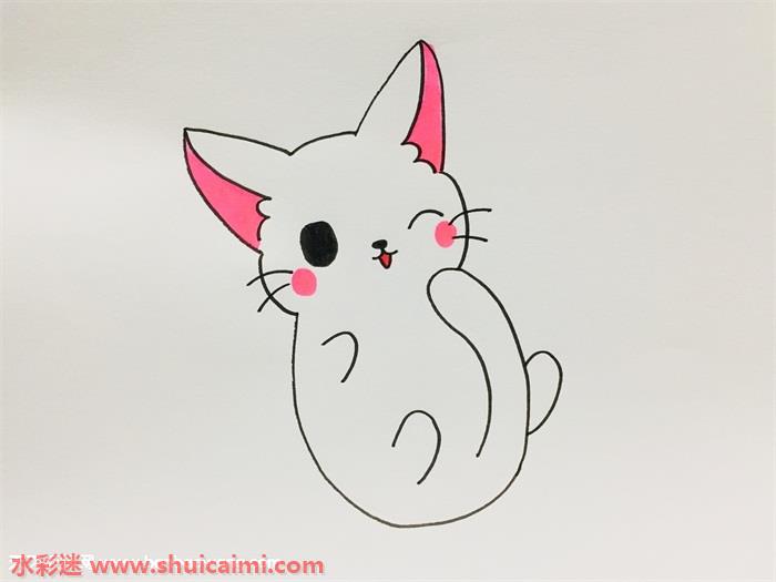 猫怎么画猫简笔画简单易画彩色