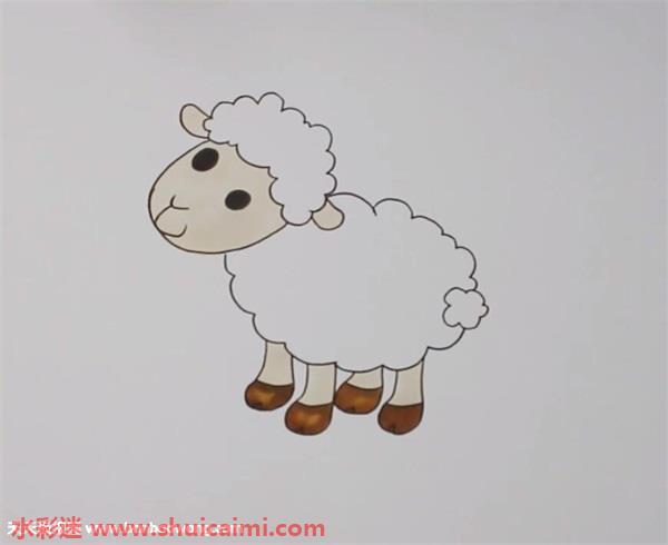绵羊怎么画绵羊简笔画步骤图