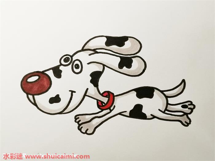 可爱斑点狗怎么画可爱斑点狗简笔画简单彩色