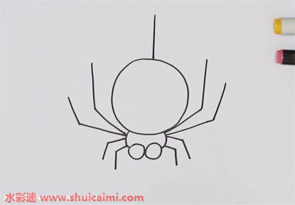 蜘蛛怎么画蜘蛛简笔画简单彩色