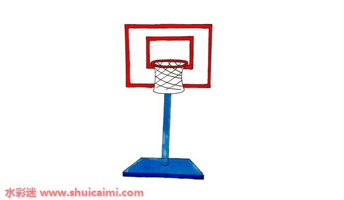 篮球架怎么画篮球架简笔画简单好看带颜色