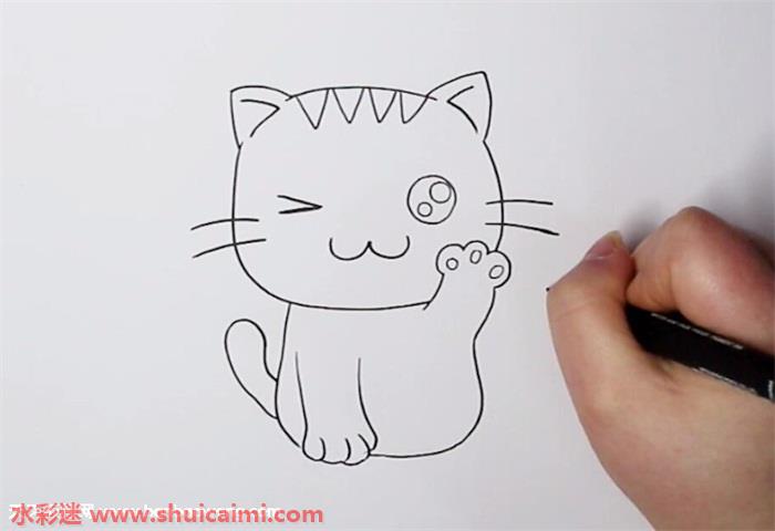 小猫咪简笔画的画法步骤图解