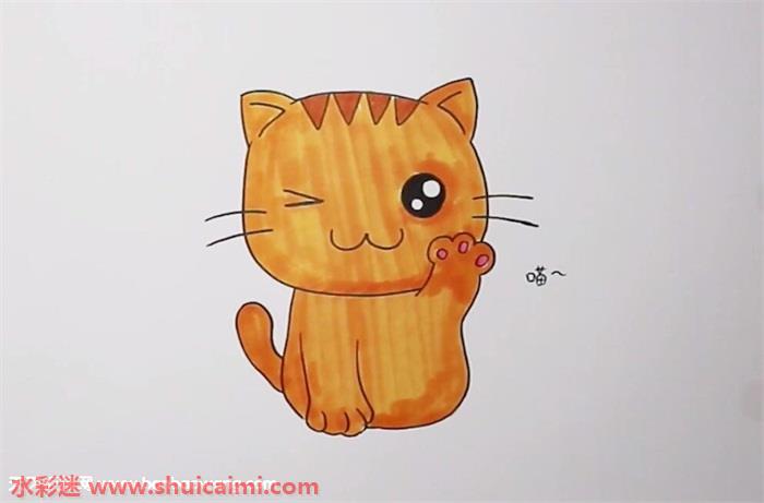小猫咪简笔画的画法步骤图解