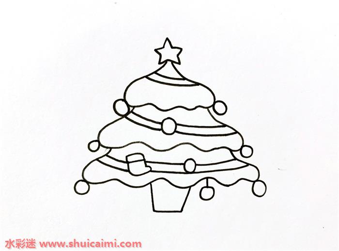圣诞树怎么画圣诞树简笔画画法