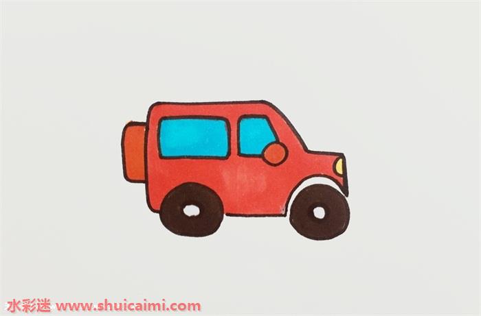 车怎么画车简笔画简单彩色