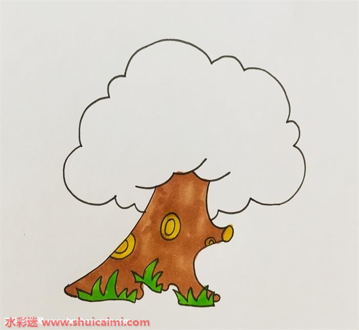 一棵大树怎么画一棵大树简笔画漂亮卡通