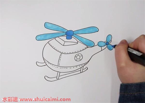 直升机怎么画直升机简笔画画法