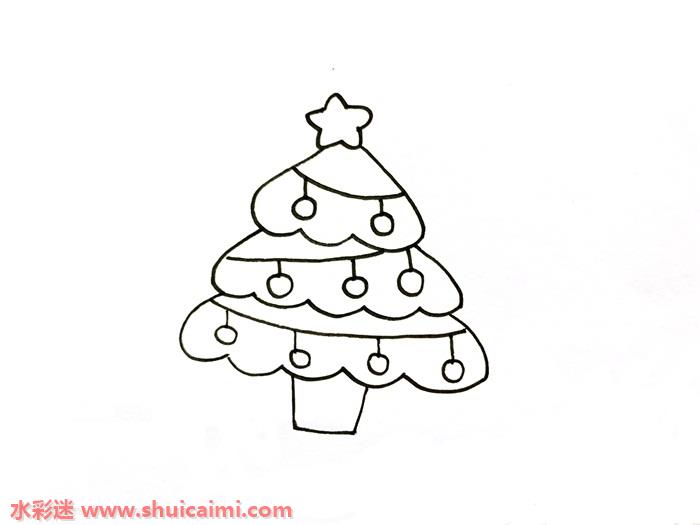 圣诞树怎么画圣诞树简笔画画法