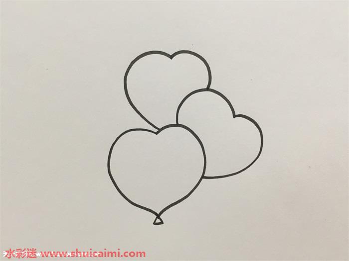 爱心气球怎么画爱心气球简笔画简单易画彩色