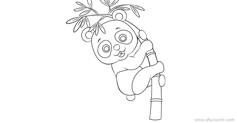 熊猫儿童画怎么画熊猫简笔画步骤