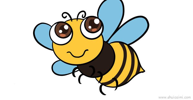 蜜蜂儿童画怎么画蜜蜂简笔画步骤