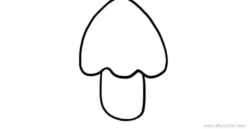花蘑菇儿童画怎么画 花蘑菇简笔画好看 水彩迷