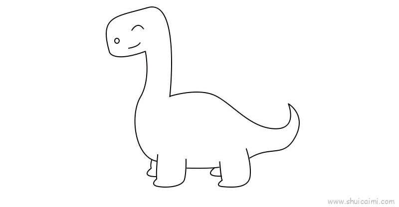 可爱恐龙儿童画怎么画可爱恐龙简笔画画法