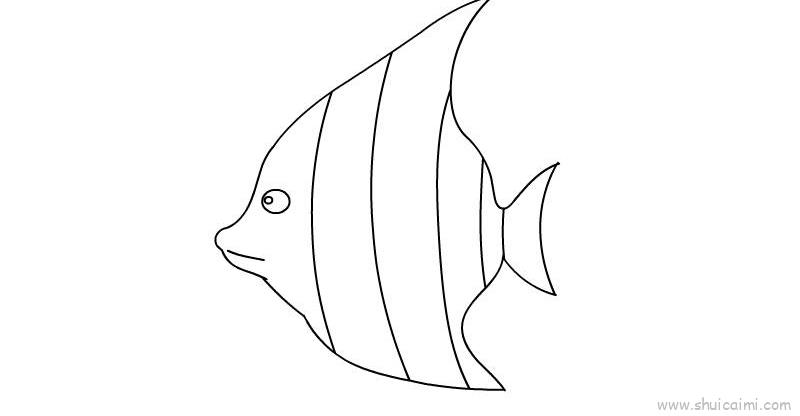 热带鱼儿童画怎么画热带鱼简笔画简单