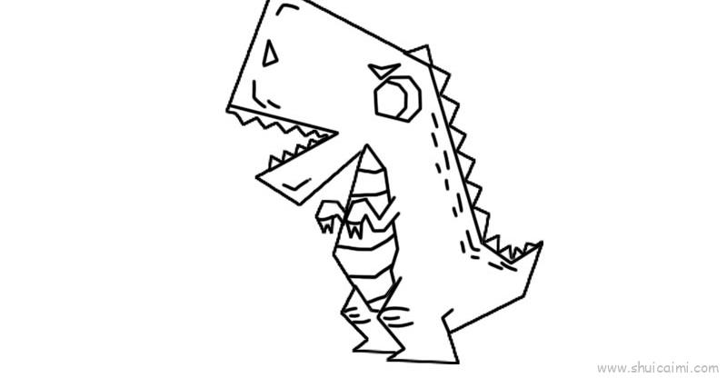 恐龙儿童画怎么画恐龙简笔画画法