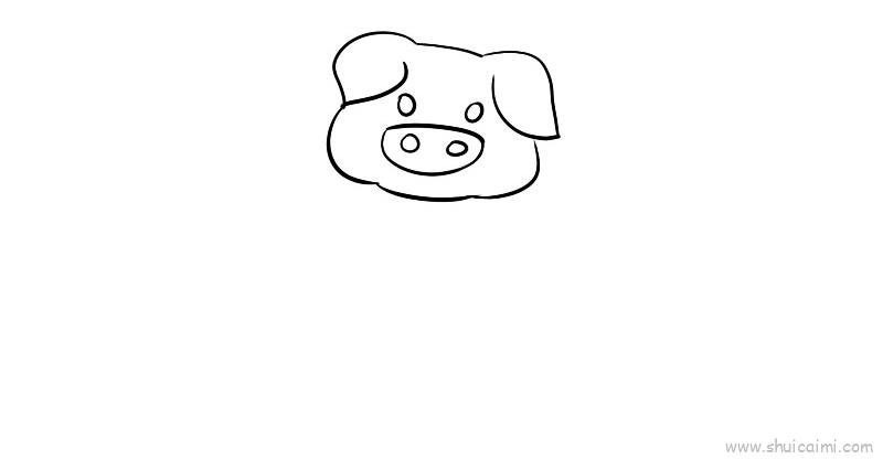 猪儿童画怎么画猪简笔画好看