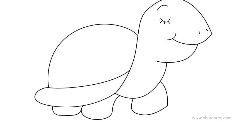龟儿童画怎么画龟简笔画简单