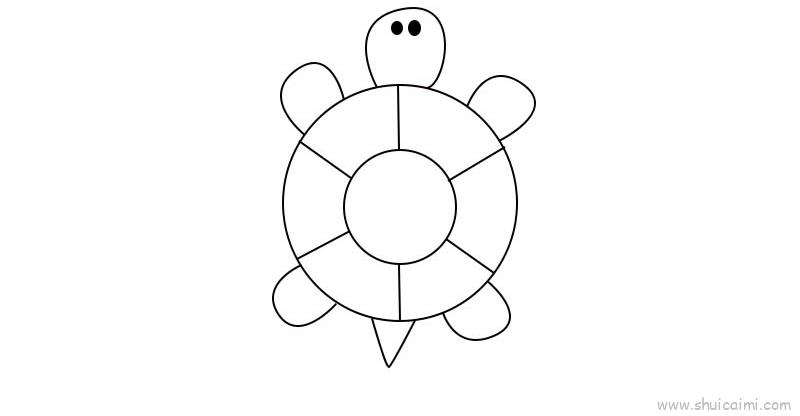 海龟简笔画画法图解