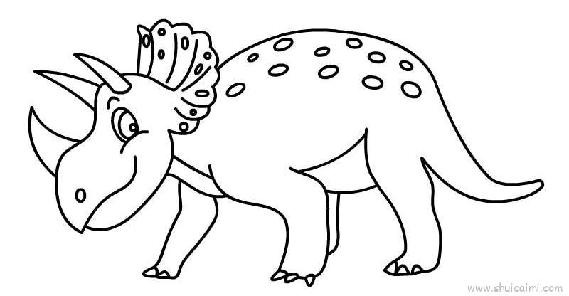 恐龙儿童画怎么画恐龙简笔画简单