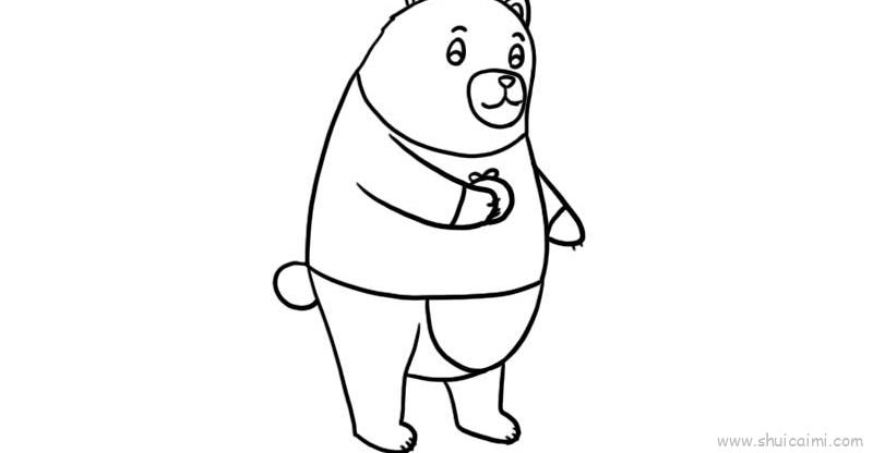 熊儿童画怎么画熊简笔画简单