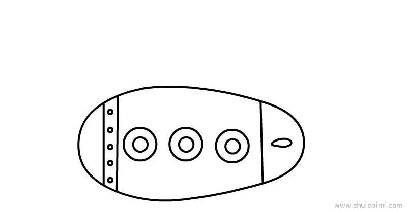 潜水艇儿童画怎么画潜水艇简笔画简单