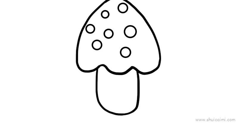 花蘑菇儿童画怎么画花蘑菇简笔画好看