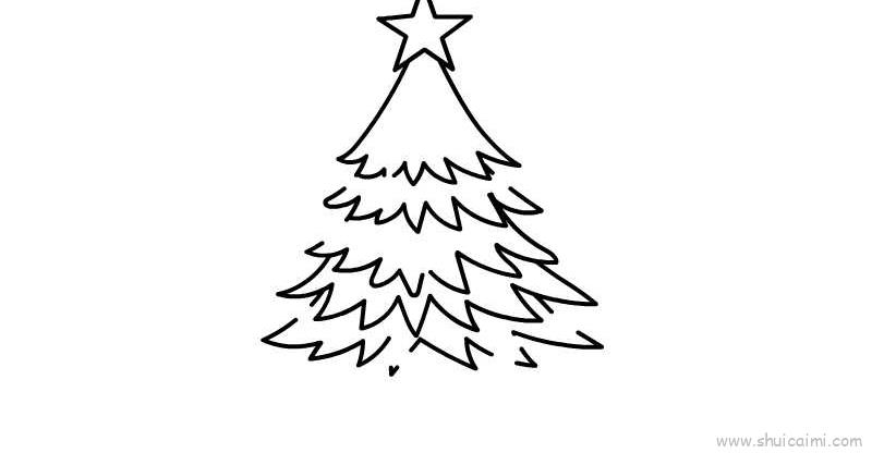 圣诞树儿童画怎么画圣诞树简笔画顺序
