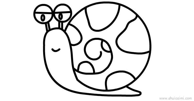 蜗牛儿童画怎么画蜗牛简笔画简单