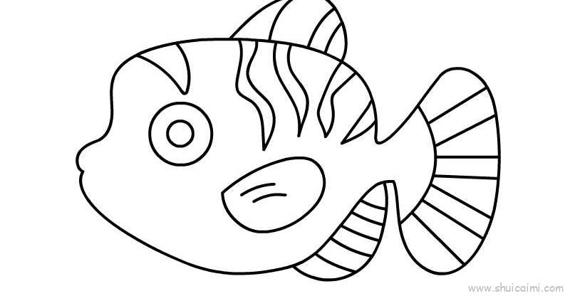 小丑鱼儿童画怎么画小丑鱼简笔画简单又好看