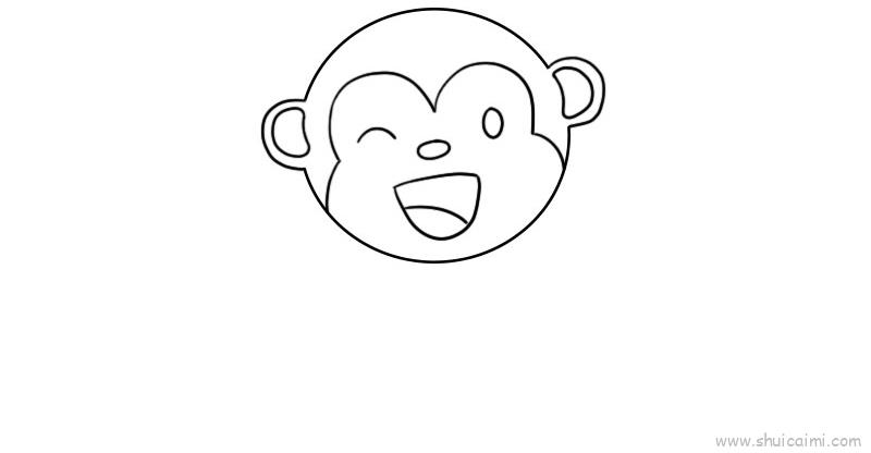 小猴子儿童画怎么画小猴子简笔画顺序