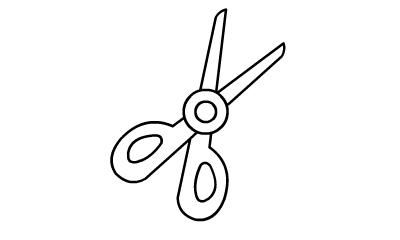 简笔画剪刀的画法简笔画动画教程之剪刀的绘画分解步骤5简笔画剪刀的